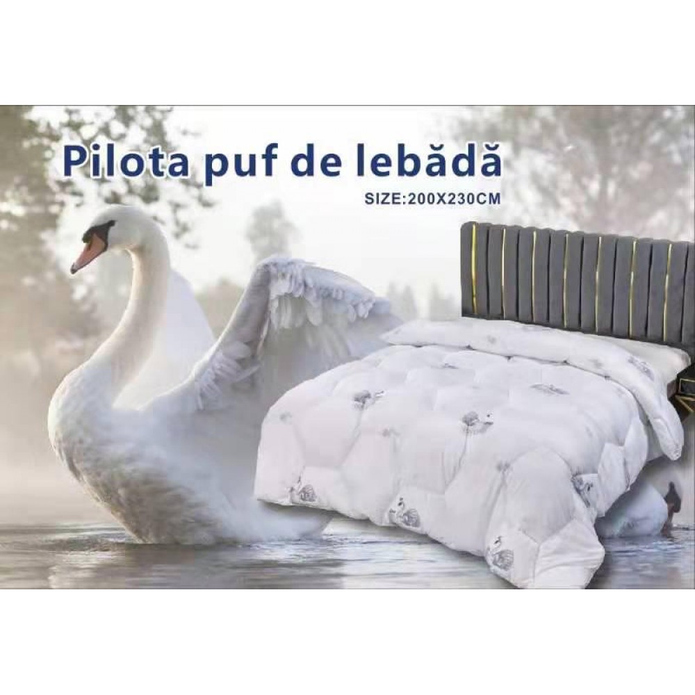 Pilota natur din puf de lebădă alba PLN1