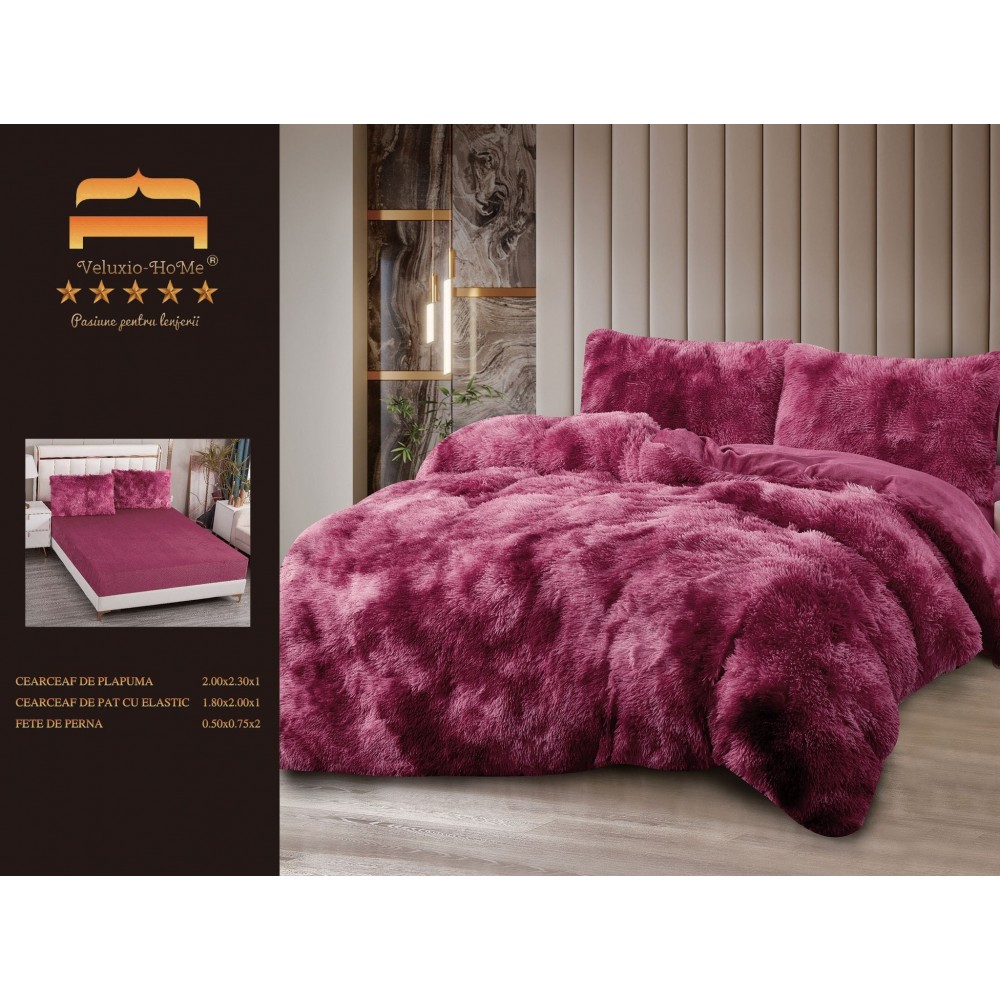 SET LENJERIE DE PAT DUBLU,CU ELASTIC,FLUFFY ELASTIC 4 PIESE LFP1