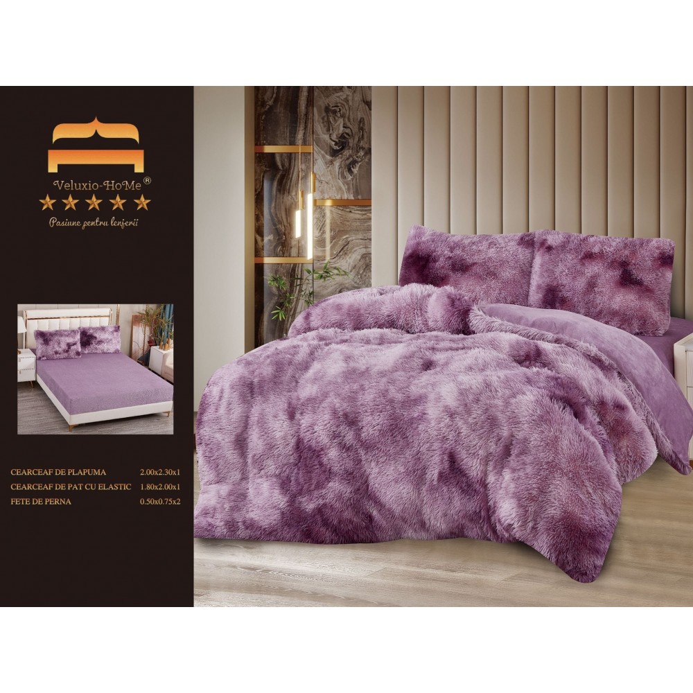 SET LENJERIE DE PAT DUBLU,CU ELASTIC,FLUFFY ELASTIC 4 PIESE LFP4 LENJERII COCOLINO FLUFFY 4 PIESE