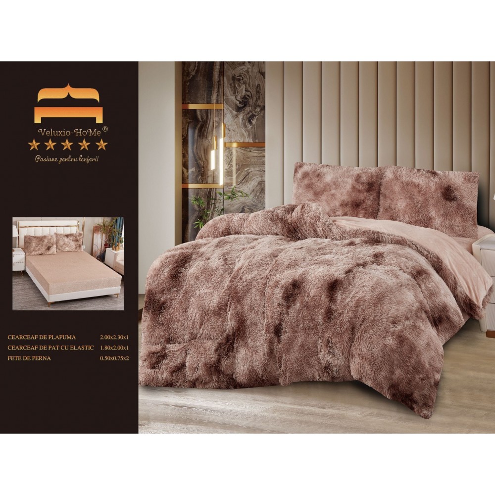 SET LENJERIE DE PAT DUBLU,CU ELASTIC,FLUFFY ELASTIC 4 PIESE LFP5 LENJERII COCOLINO FLUFFY 4 PIESE