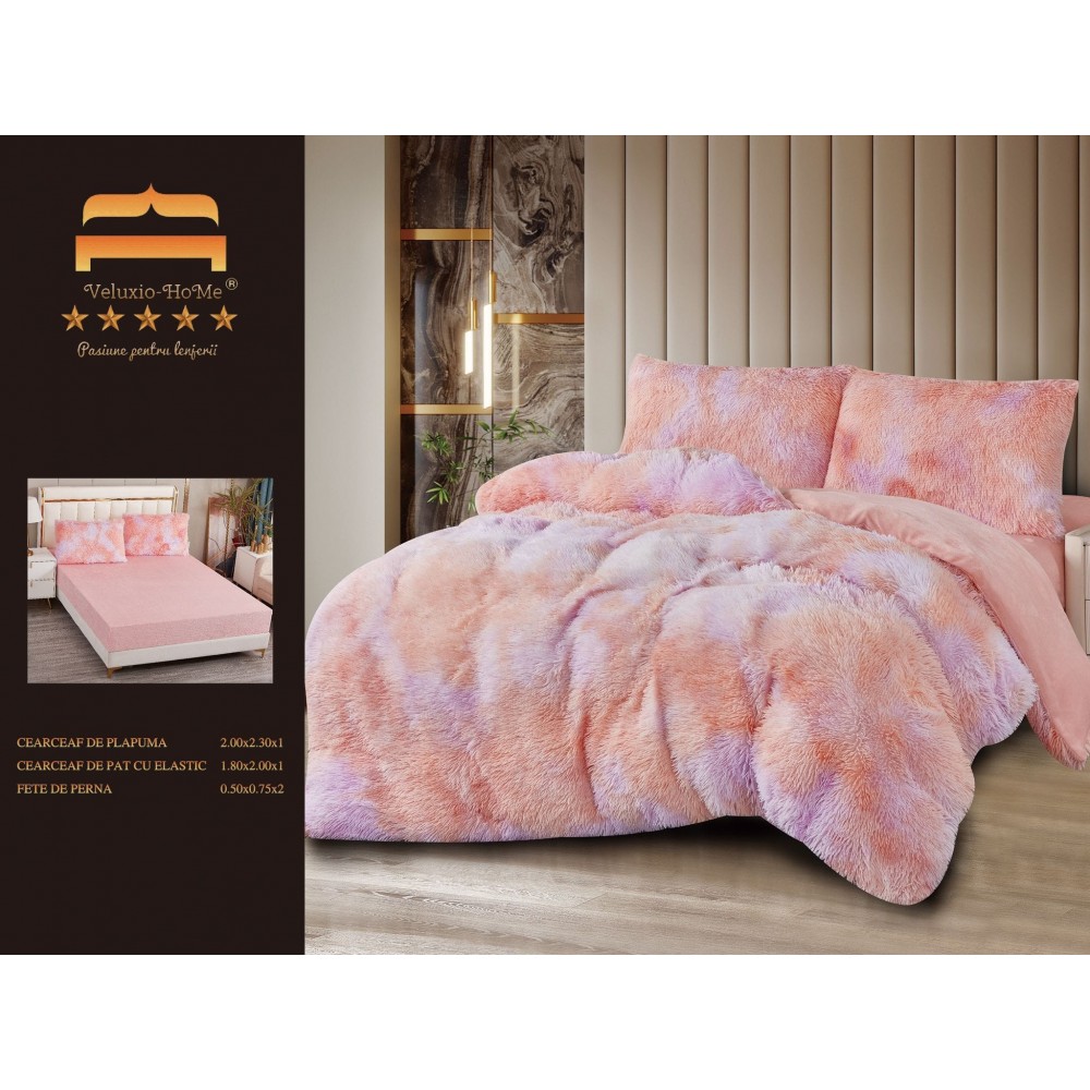 SET LENJERIE DE PAT DUBLU,CU ELASTIC,FLUFFY ELASTIC 4 PIESE LFP6 LENJERII COCOLINO FLUFFY 4 PIESE