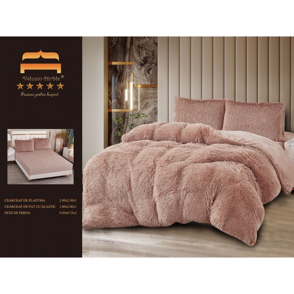 SET LENJERIE DE PAT DUBLU,CU ELASTIC,FLUFFY ELASTIC 4 PIESE LFP9 LENJERII COCOLINO FLUFFY 4 PIESE