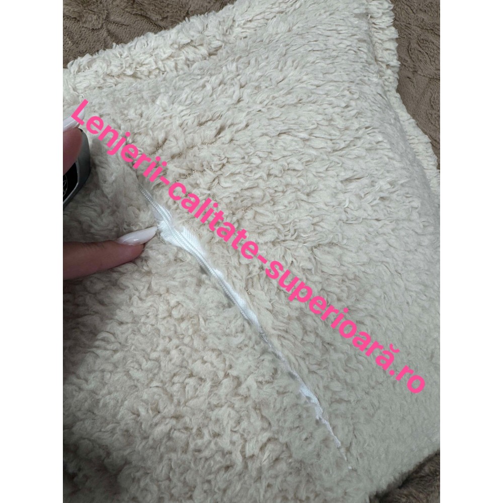Lenjerie de pat cocolino cu elastic, model grofat, 4 piese, pat 2 persoane, LCP-6 Lenjerii cocolino 4 piese cu ELASTIC