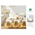 Set Lenjerie Finet, Cearceaf de  Pat cu Elastic, 6 Piese , Pat 2 Persoane, MME06