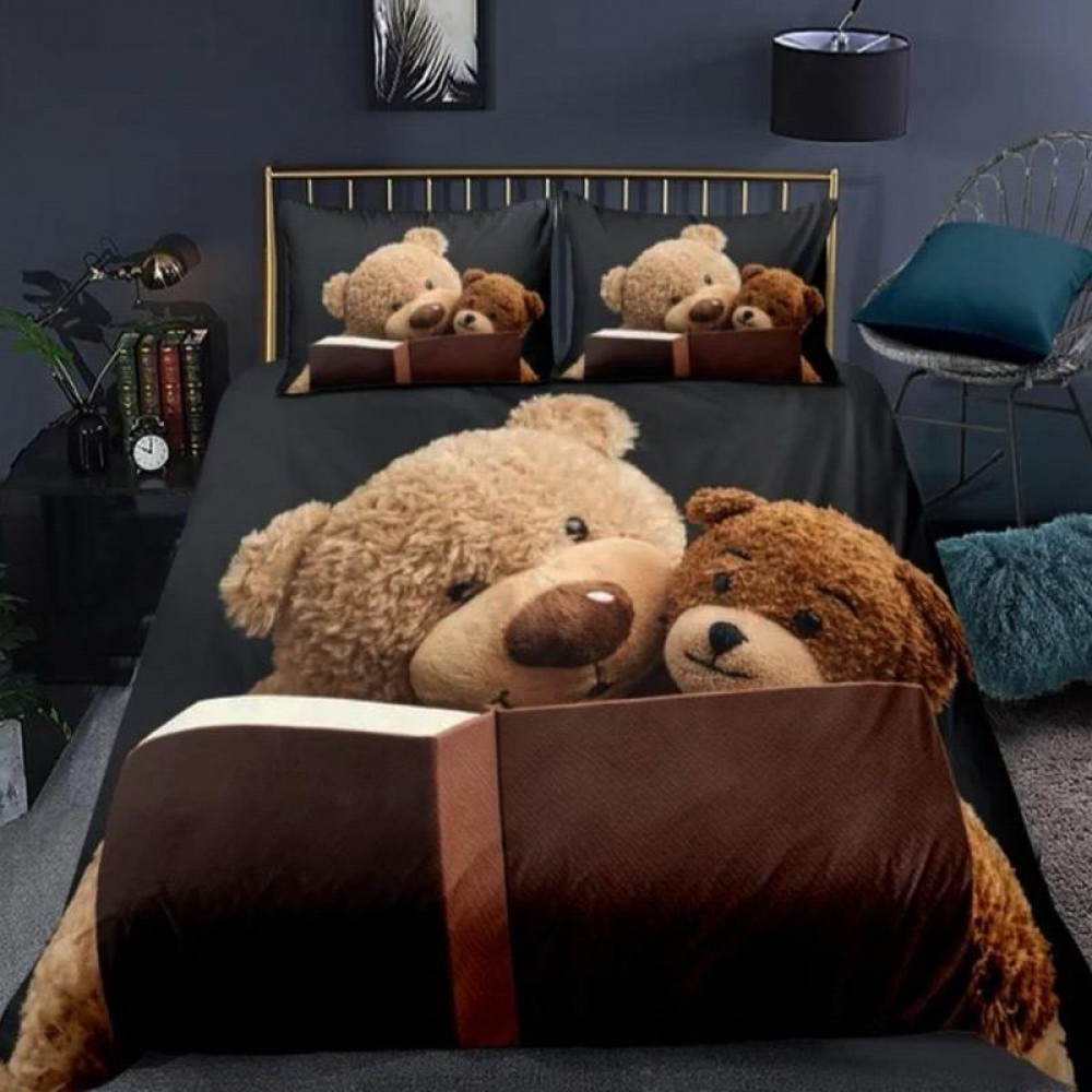 Lenjerie pat dublu, Bumbac Finet Superior, 6 Piese, Bumbac Finet, 3D, YO3D-70 LENJERII DIN FINET 6 PIESE 3D