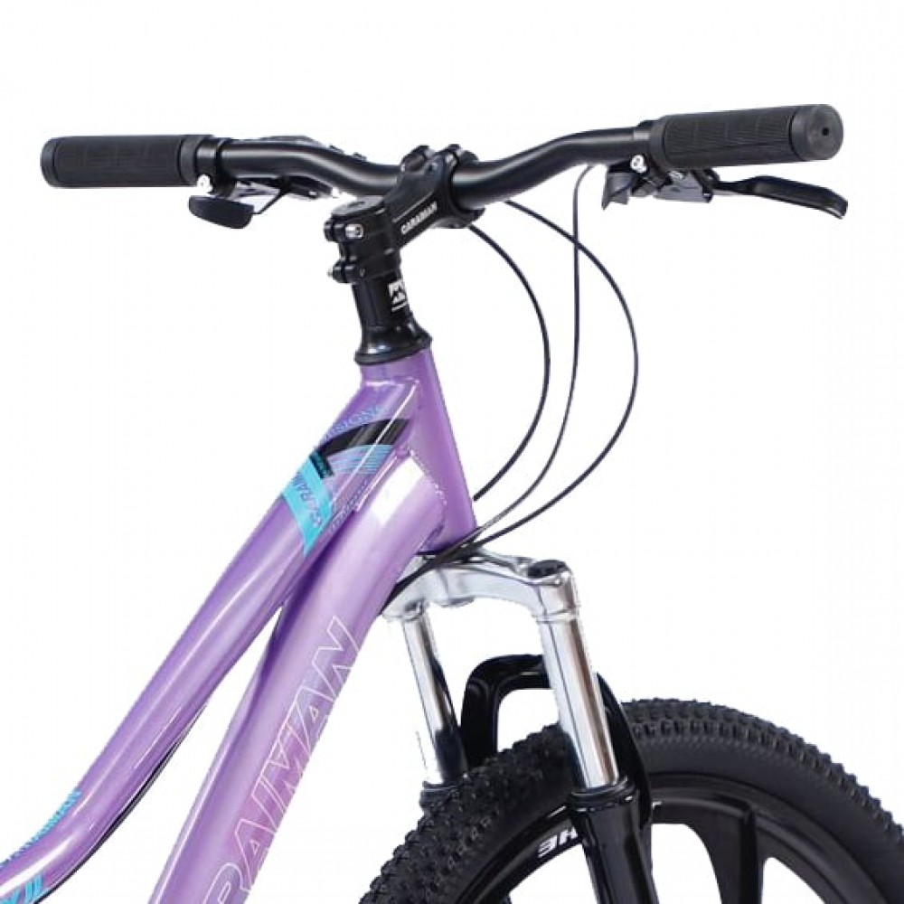 Bicicletă Caraiman, roți 24 inch, cadru oțel, frâne pe disc, mov