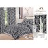 Set Lenjerie de pat Dublu Pucioasa + 2 Draperii , set 8 piese, zebra alb negru gri , LDP11