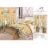 Set Lenjerie de pat Dublu Pucioasa + 2 Draperii , set 8 piese, flori galbene , LDP13