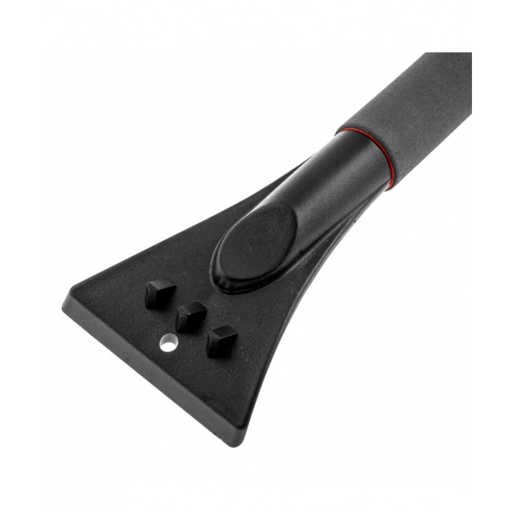 Racleta gheață geam cu perie zăpadă auto maner telescopic,roșu-negru, RGP1