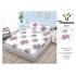 Husa de pat din Finet cu Elastic cu 2 fete de perna ,Pat 2 Persoane,160x200CM, HFC2