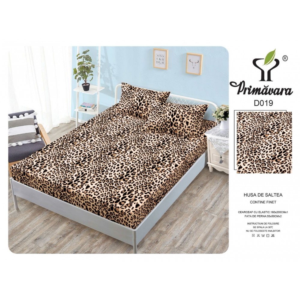 Husa de pat din Finet cu Elastic cu 2 fete de perna ,Pat 2 Persoane,160x200CM, HFC12 HUSE FINET 160 X 200