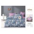 Set Lenjerie Eleganta 6 piese cu elastic din Bumbac Finet, Cearceaf de pat 180x200cm, Pat 2 Persoane, ALI2