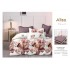 Set Lenjerie Eleganta 6 piese cu elastic din Bumbac Finet, Cearceaf de pat 180x200cm, Pat 2 Persoane, ALI9