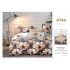 Set Lenjerie Eleganta 6 piese cu elastic din Bumbac Finet, Cearceaf de pat 180x200cm, Pat 2 Persoane, ALI12