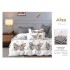 Set Lenjerie Eleganta 6 piese cu elastic din Bumbac Finet, Cearceaf de pat 180x200cm, Pat 2 Persoane, ALI15