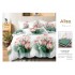 Set Lenjerie Eleganta 6 piese cu elastic din Bumbac Finet, Cearceaf de pat 180x200cm, Pat 2 Persoane, ALI17
