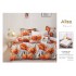 Set Lenjerie Eleganta 6 piese cu elastic din Bumbac Finet, Cearceaf de pat 180x200cm, Pat 2 Persoane, ALI18