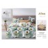 Set Lenjerie Eleganta 6 piese cu elastic din Bumbac Finet, Cearceaf de pat 180x200cm, Pat 2 Persoane, ALI19