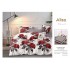 Set Lenjerie Eleganta 6 piese cu elastic din Bumbac Finet, Cearceaf de pat 180x200cm, Pat 2 Persoane, ALI21