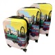Set 3 valize troler, 4 roți, Londra, 3 dimensiuni TROL20R CALATORIE,TROLLERE,GENTI AVION
