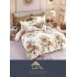 Set Lenjerie Eleganta 6 piese cu elastic din Bumbac Finet, Cearceaf de pat 180x200cm, Pat 2 Persoane, LJ-002