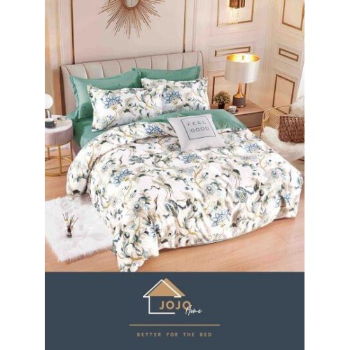 Set Lenjerie Eleganta pentru pat dublu din Bumbac Finet compusa din 6 piese, Cearceaf de pat 230x250cm, J-083