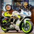 Motocicleta electrica copii, cu 2 locuri, 2 motoare, pornire la cheie, Verde Fluorescent  JM-3188