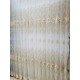 SET Perdea brodata FLORI 3D cu catifea CREM 300CM X 280 CM PF3D1
