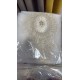 SET Perdea brodata FLORI 3D cu catifea CREM 300CM X 280 CM PF3D1