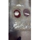 SET Perdea brodata FLORI 3D cu catifea BORDO 300CM X 280 CM PF3D2 DRAPERII