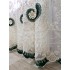 SET Perdea brodata FLORI 3D cu catifea VERDE 300CM X 280 CM PF3D3