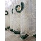 SET Perdea brodata FLORI 3D cu catifea VERDE 300CM X 280 CM PF3D3 DRAPERII