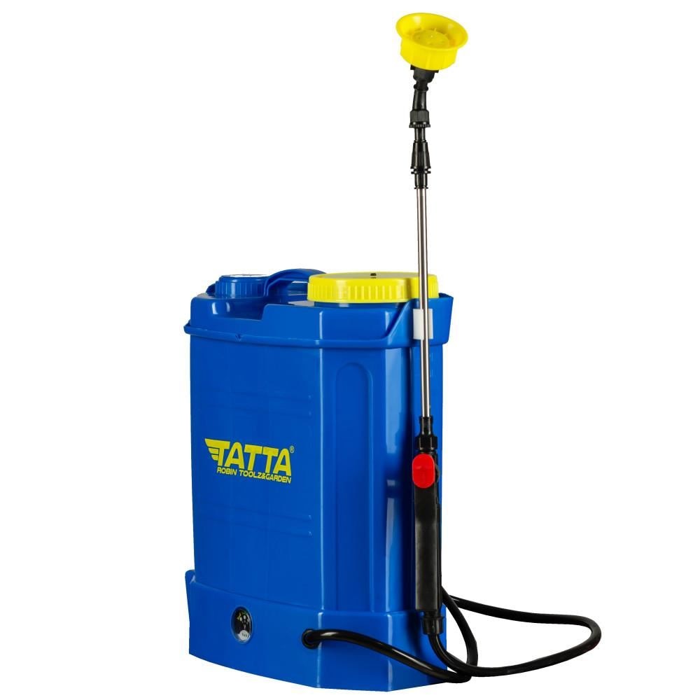 Pompa pentru stropit (vermorel) Tatta TP-1201A, cu acumulator, 12V 8Ah, incarcator 1 A, motor 3.6 lpm, rezervor tip rucsac, 12 l