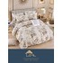 Set Lenjerie Eleganta 6 piese cu elastic din Bumbac Finet, Cearceaf de pat 180x200cm, Pat 2 Persoane, LJ-0016