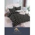 Set Lenjerie Eleganta 6 piese cu elastic din Bumbac Finet, Cearceaf de pat 180x200cm, Pat 2 Persoane, LJ-0018