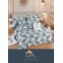 Set Lenjerie Eleganta 6 piese cu elastic din Bumbac Finet, Cearceaf de pat 180x200cm, Pat 2 Persoane, LJ-0021