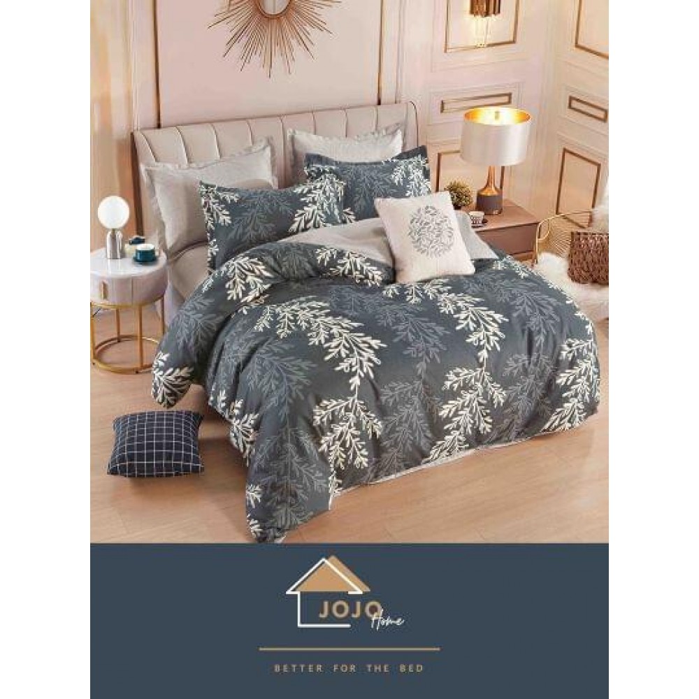 Set Lenjerie Eleganta 6 piese cu elastic din Bumbac Finet, Cearceaf de pat 180x200cm, Pat 2 Persoane, LJ-0023 Lenjerii din finet 6 piese cu  elastic