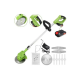 Motocoasa Electrica Teno1175, acumulator 48V, baston telescopic, 3 tipuri de lame pentru taiere, 18000 RPM, autonomie de 2-3 ore, accesorii incluse, verde ME1