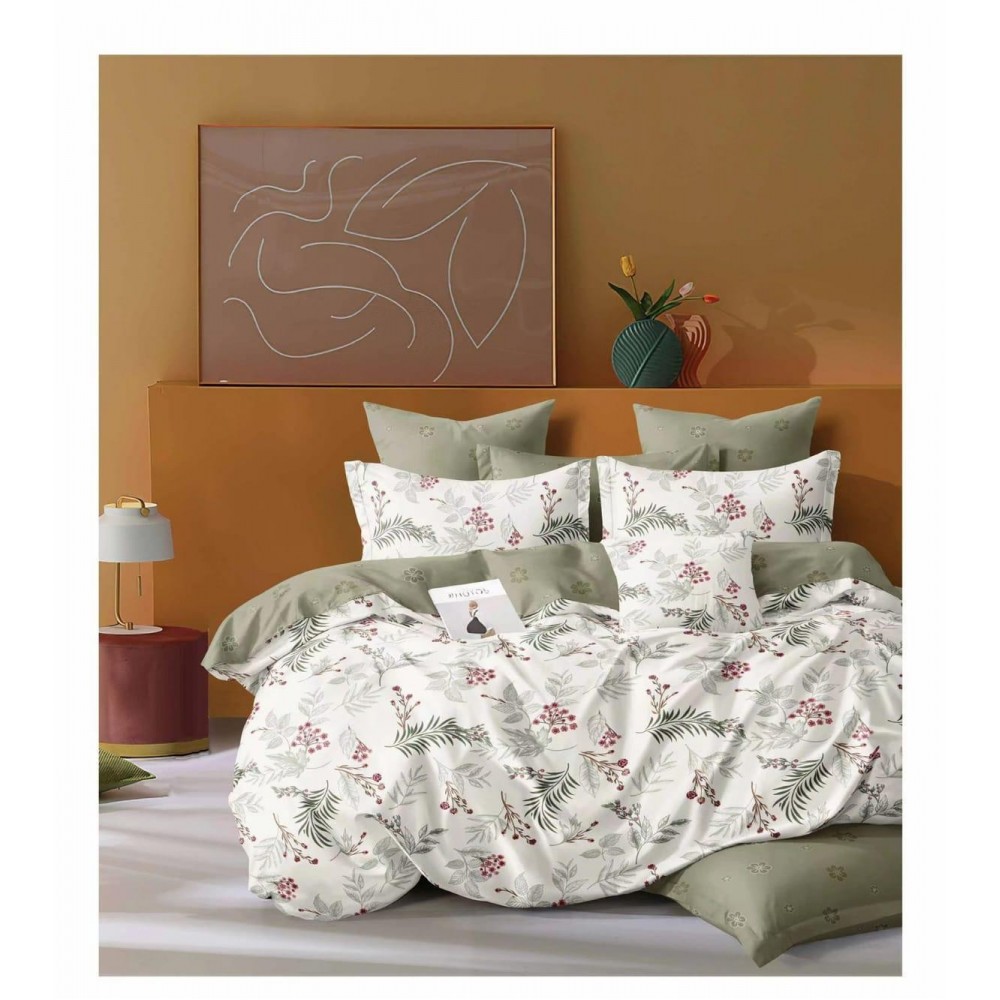 Lenjerie de pat dublu Bumbac FINET, pentru 2 persoane, 6 piese, Cearceaf de pat  230 x 250cm, CF1 Lenjerii din finet 6 piese