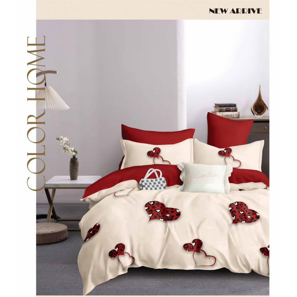 Lenjerie de pat dublu Bumbac FINET, pentru 2 persoane, 6 piese, Cearceaf de pat  230 x 250cm, CF3 Lenjerii din finet 6 piese