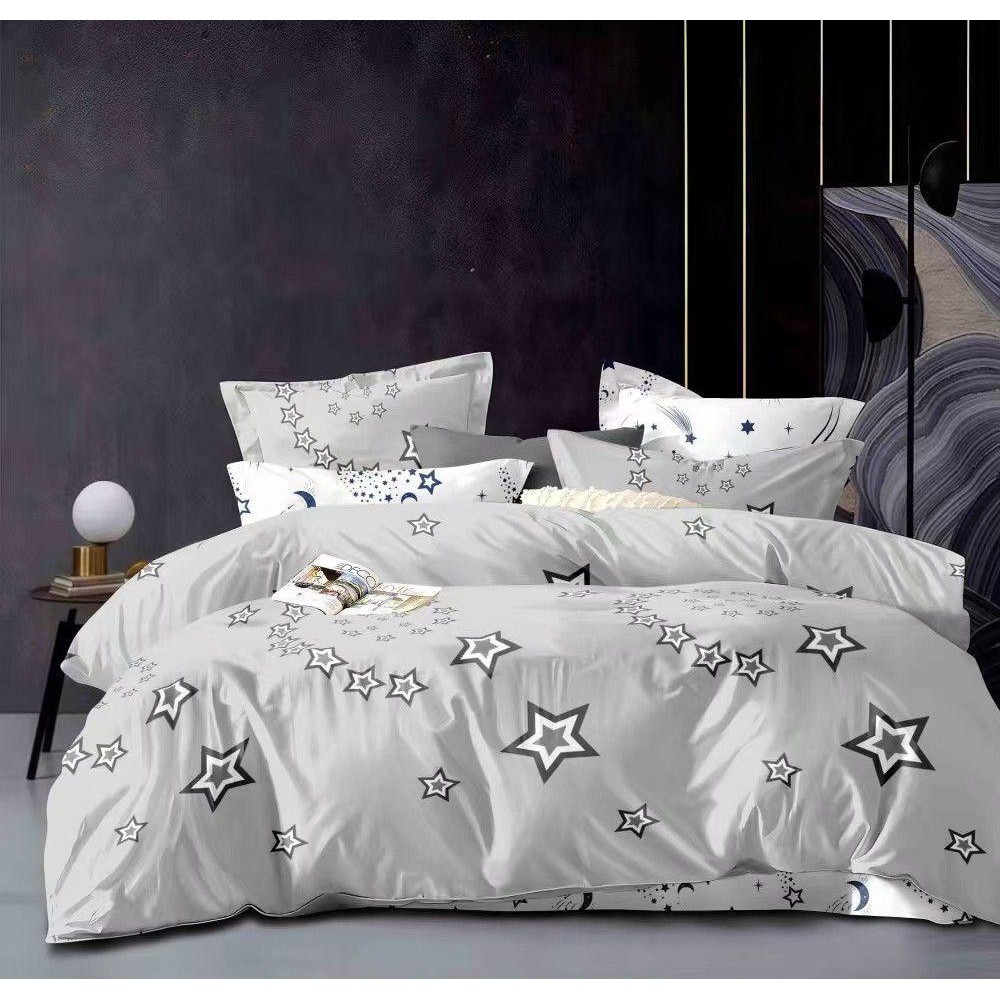 Lenjerie de pat dublu Bumbac FINET, pentru 2 persoane, 6 piese, Cearceaf de pat  230 x 250cm, CF6 Lenjerii din finet 6 piese