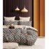 Lenjerie de pat dublu Bumbac FINET, pentru 2 persoane, 6 piese, Cearceaf de pat  230 x 250cm, CF11