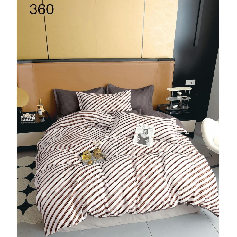 Lenjerie de pat dublu Bumbac FINET, pentru 2 persoane, 6 piese, Cearceaf de pat  230 x 250cm, CF22 Lenjerii din finet 6 piese