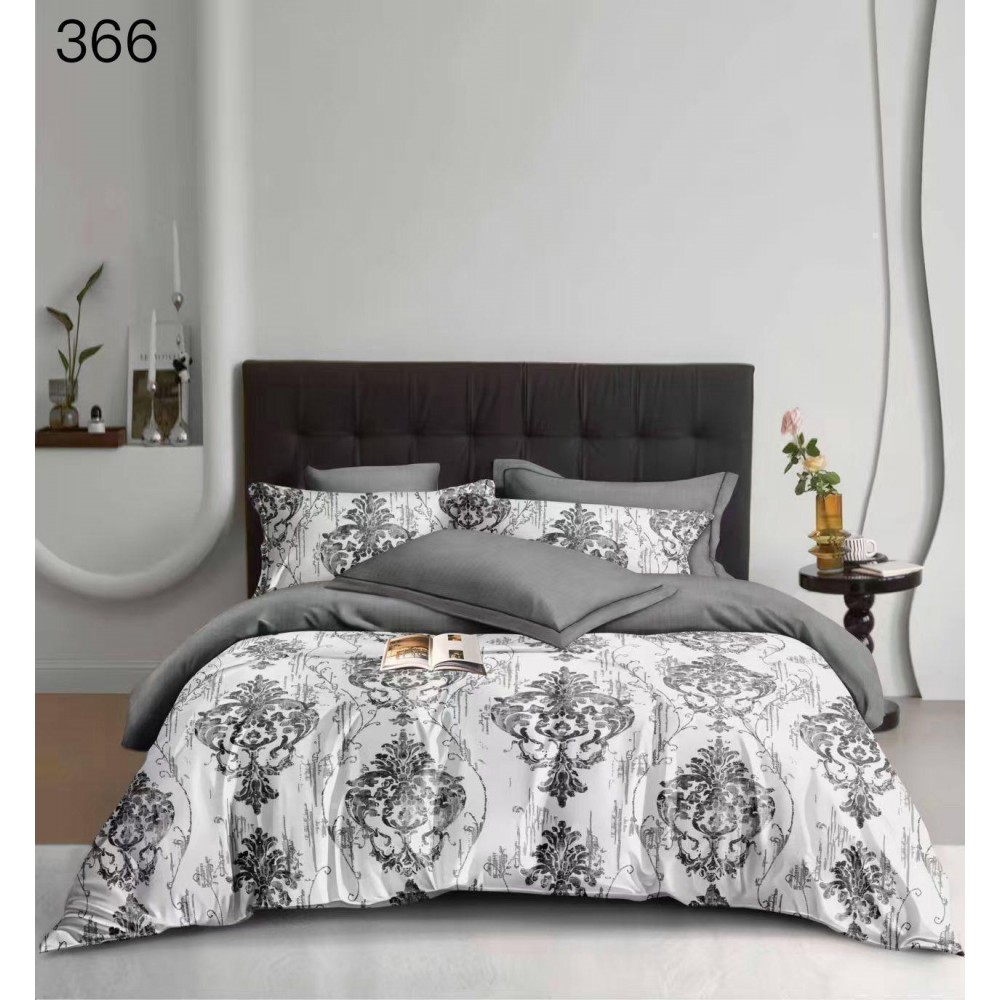 Lenjerie de pat dublu Bumbac FINET, pentru 2 persoane, 6 piese, Cearceaf de pat  230 x 250cm, CF27 Lenjerii din finet 6 piese