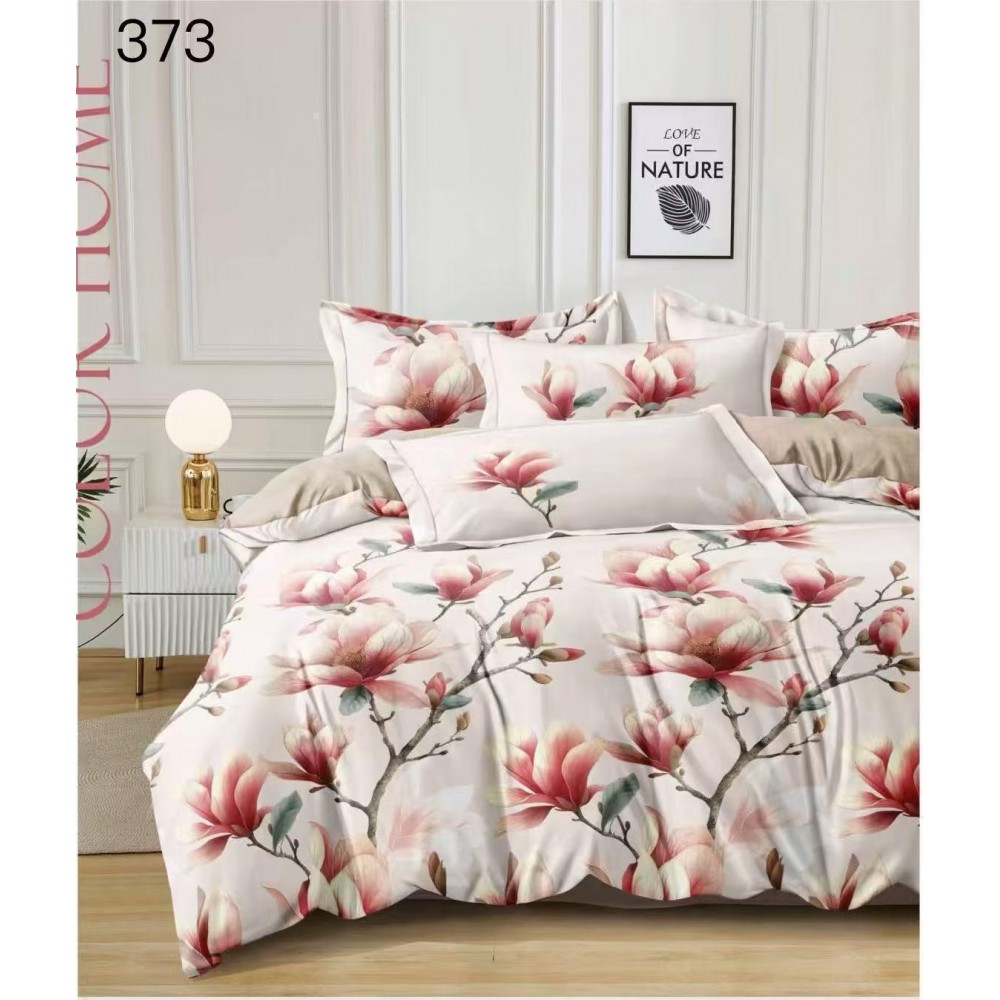 Lenjerie de pat dublu Bumbac FINET, pentru 2 persoane, 6 piese, Cearceaf de pat  230 x 250cm, CF32 Lenjerii din finet 6 piese