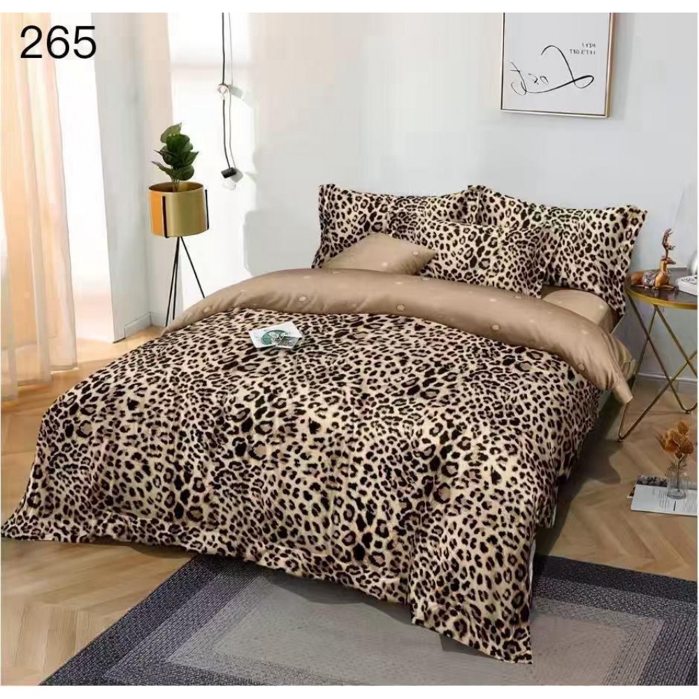 Lenjerie de pat dublu Bumbac FINET, pentru 2 persoane, 6 piese, Cearceaf de pat  230 x 250cm, CF42 Lenjerii din finet 6 piese