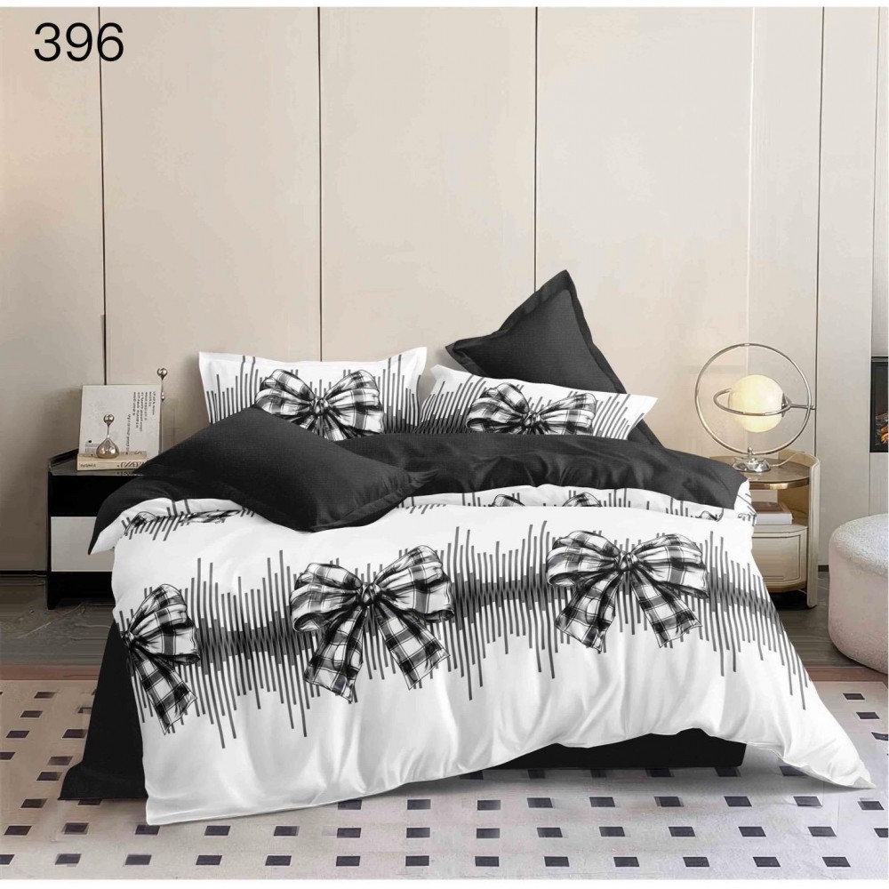 Lenjerie de pat dublu Bumbac FINET, pentru 2 persoane, 6 piese, Cearceaf de pat  230 x 250cm, CF60 Lenjerii din finet 6 piese