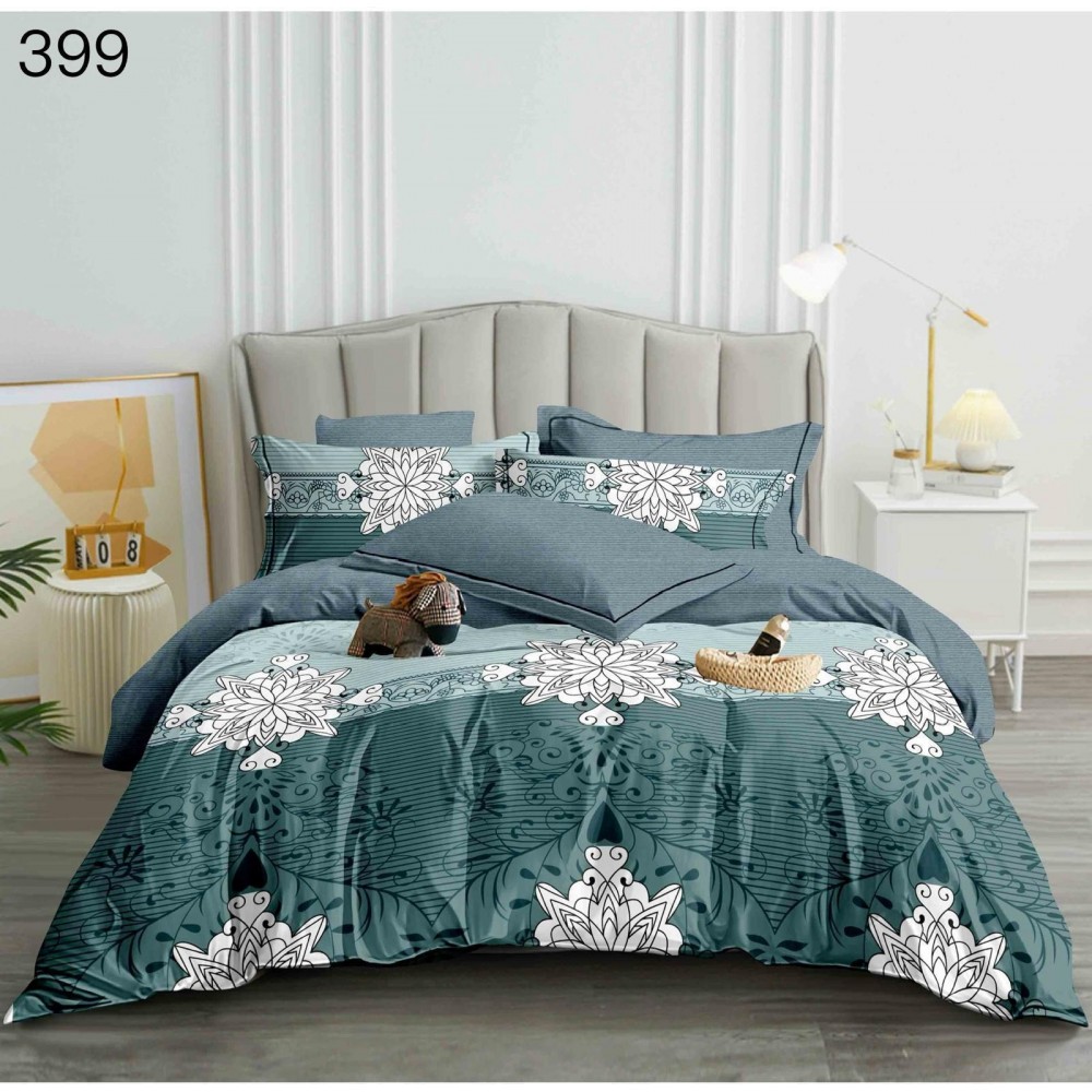 Lenjerie de pat dublu Bumbac FINET, pentru 2 persoane, 6 piese, Cearceaf de pat  230 x 250cm, CF62 Lenjerii din finet 6 piese