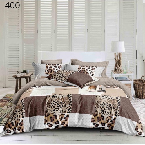 Lenjerie de pat dublu Bumbac FINET, pentru 2 persoane, 6 piese, Cearceaf de pat  230 x 250cm, CF63