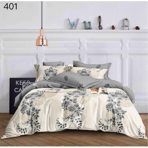 Lenjerie de pat dublu Bumbac FINET, pentru 2 persoane, 6 piese, Cearceaf de pat  230 x 250cm, CF64